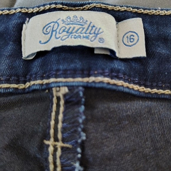 Royalty Dark Wash High Waisted Skinny jeans 16 - Picture 4 of 8